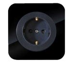 کلید و پریز آدا پلکسی مشکی دلند پلاس /پریز ارت (مکانیزم+قاب)