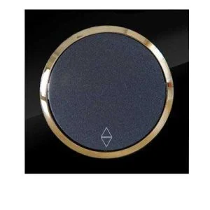 کلید و پریز آوا پلکسی مشکی زه طلایی دلند(مکانیزم+قاب+زه) / کلید تبدیل