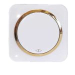 کلید و پریز آدا پلکسی سفید زه طلایی دلند (مکانیزم+قاب+زه) / کلید کراکس