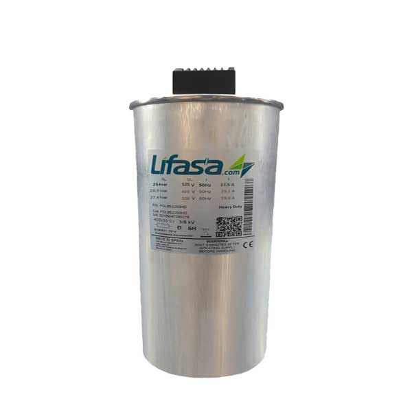 خازن 3فاز فشار ضعیف لیفاسا، 12.5 کیلووار در 690 ولت مدل POLB69125HD