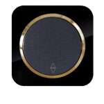 کلید و پریز آدا پلکسی مشکی زه طلایی دلند(مکانیزم+قاب+زه) / کلید تبدیل