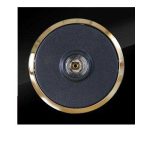 کلید و پریز آوا پلکسی مشکی زه طلایی دلند(مکانیزم+قاب+زه) / فیش بلندگو