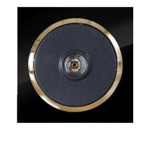 کلید و پریز آوا پلکسی مشکی زه طلایی دلند(مکانیزم+قاب+زه) / فیش بلندگو