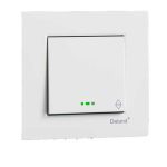 کلید و پریز آسا سفید دلند پلاس /کلید تبدیل(مکانیزم+قاب)