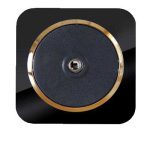 کلید و پریز آدا پلکسی مشکی زه طلایی دلند(مکانیزم+قاب+زه) / فیش آنتن