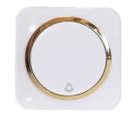 کلید و پریز آدا پلکسی سفید زه طلایی دلند (مکانیزم+قاب+زه) / شاسی راه پله