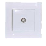 کلید و پریز مدل آسا پلکسی سفید برند دلند (مکانیزم +قاب ) / فیش آنتن