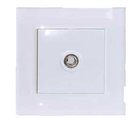 کلید و پریز مدل آسا پلکسی سفید برند دلند (مکانیزم +قاب ) / فیش آنتن