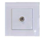 کلید و پریز مدل آسا پلکسی سفید برند دلند (مکانیزم +قاب ) / فیش آنتن sat