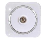 کلید و پریز آدا پلکسی سفید زه نقره ای دلند(مکانیزم+قاب+زه) / فیش بلندگو