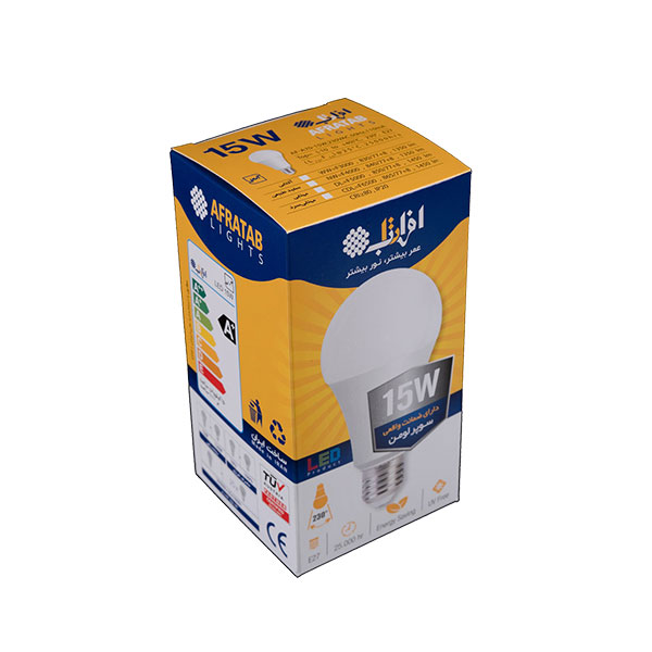 لامپ ال ای دی حبابی 15 وات برند افراتاب - تصویر 4