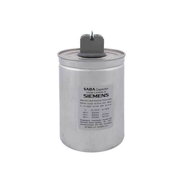 خازن سه فاز فشار ضعیف گازی صبا زیمنس 30 Kvar در 525V (17.4 کیلووار در 400 ولت)