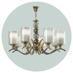 لوستر مدل ژولیت کاریکسی برنجی 3 شاخه تا 8 شاخه