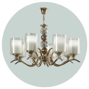 لوستر مدل ژولیت کاریکسی برنجی 3 شاخه تا 8 شاخه