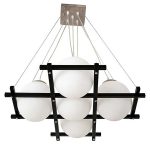 لوستر پنج شعله کاریکسی مدل حباب 20