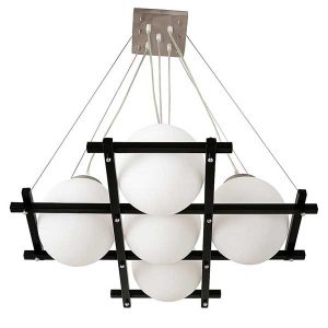 لوستر پنج شعله کاریکسی مدل حباب 20