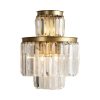 لوستر کریستالی نیرا نور مدل دیواری نیم دایره طبقاتی خوشه ای SWCKw-446