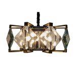 لوستر کریستالی نیرا نور مدل شمشی لوزی 80 سانتی