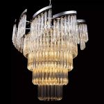 لوستر کریستالی نیرا نور مدل طبقاتی لورنزو