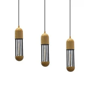 چراغ آویز لوله ای 3xE27 ستاره شمال مدل MD38