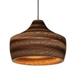 چراغ آویز کارتنی ریکو بزرگ E27 ستاره شمال مدل REECO/40