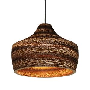 چراغ آویز کارتنی ریکو بزرگ E27 ستاره شمال مدل REECO/40