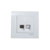 کلید و پریز آسا سفید دلند پلاس /سوکت شبکه cat6 (مکانیزم+قاب)