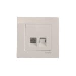 کلید و پریز آسا کرم دلند پلاس/تلفن تک سوکت