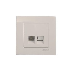 کلید و پریز آسا کرم دلند پلاس/تلفن تک سوکت